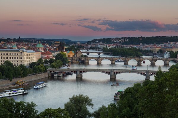 Prague is a city of many bridges