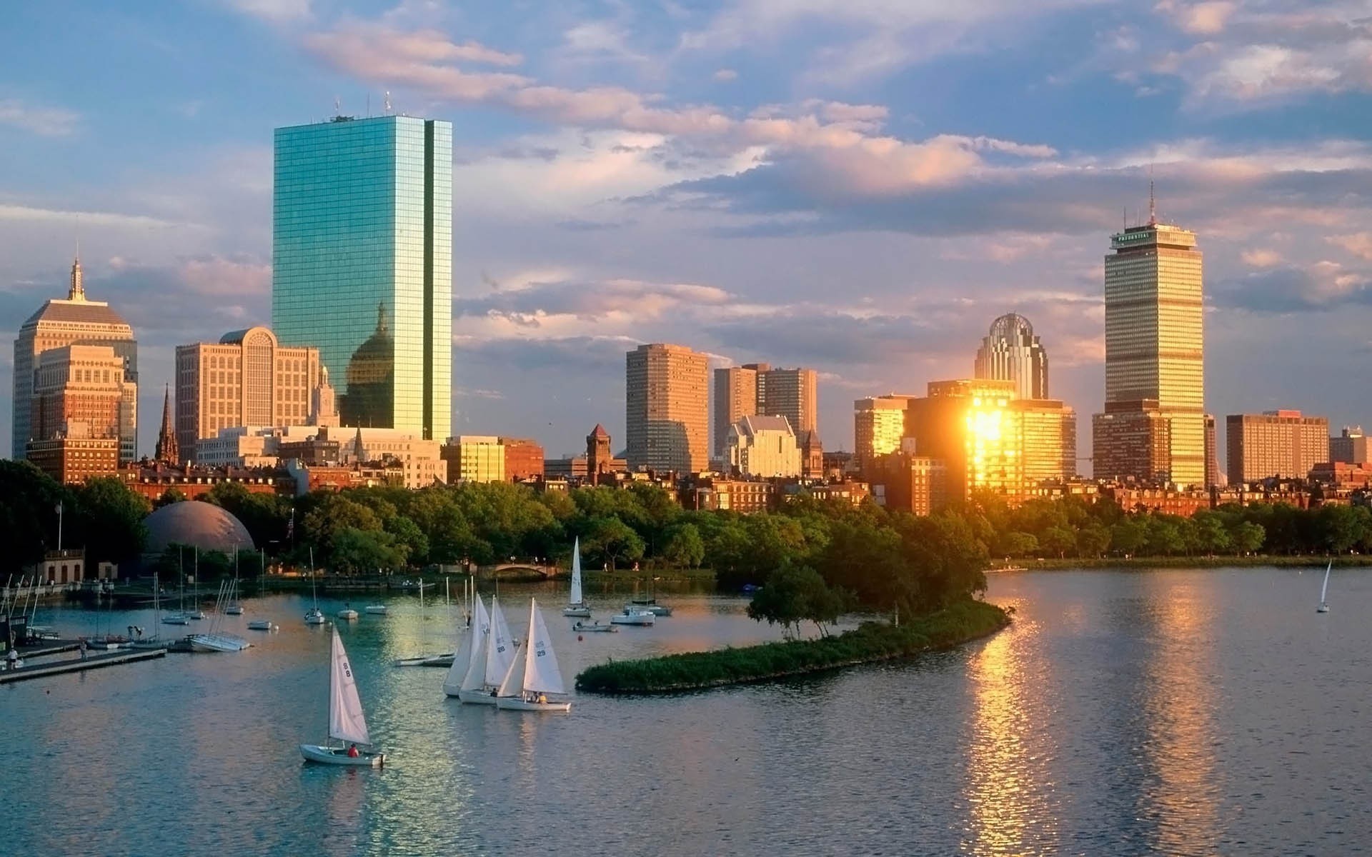 yacht water cloud town boston ma