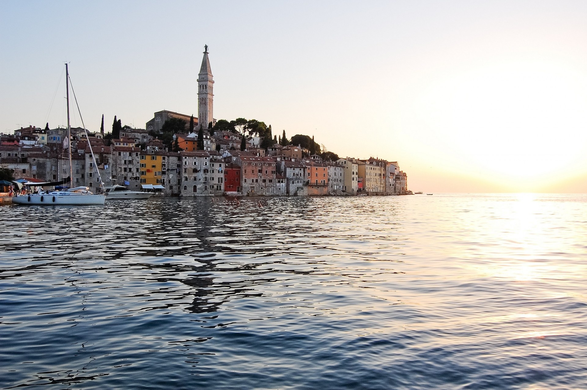 rovinj adriatyk chorwacja budynek morze jacht