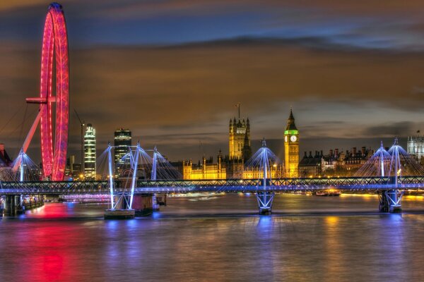 Cool illumination of night England