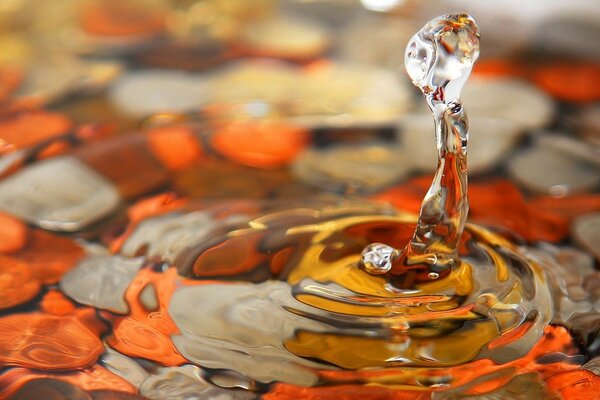 Goutte d eau dans la mer