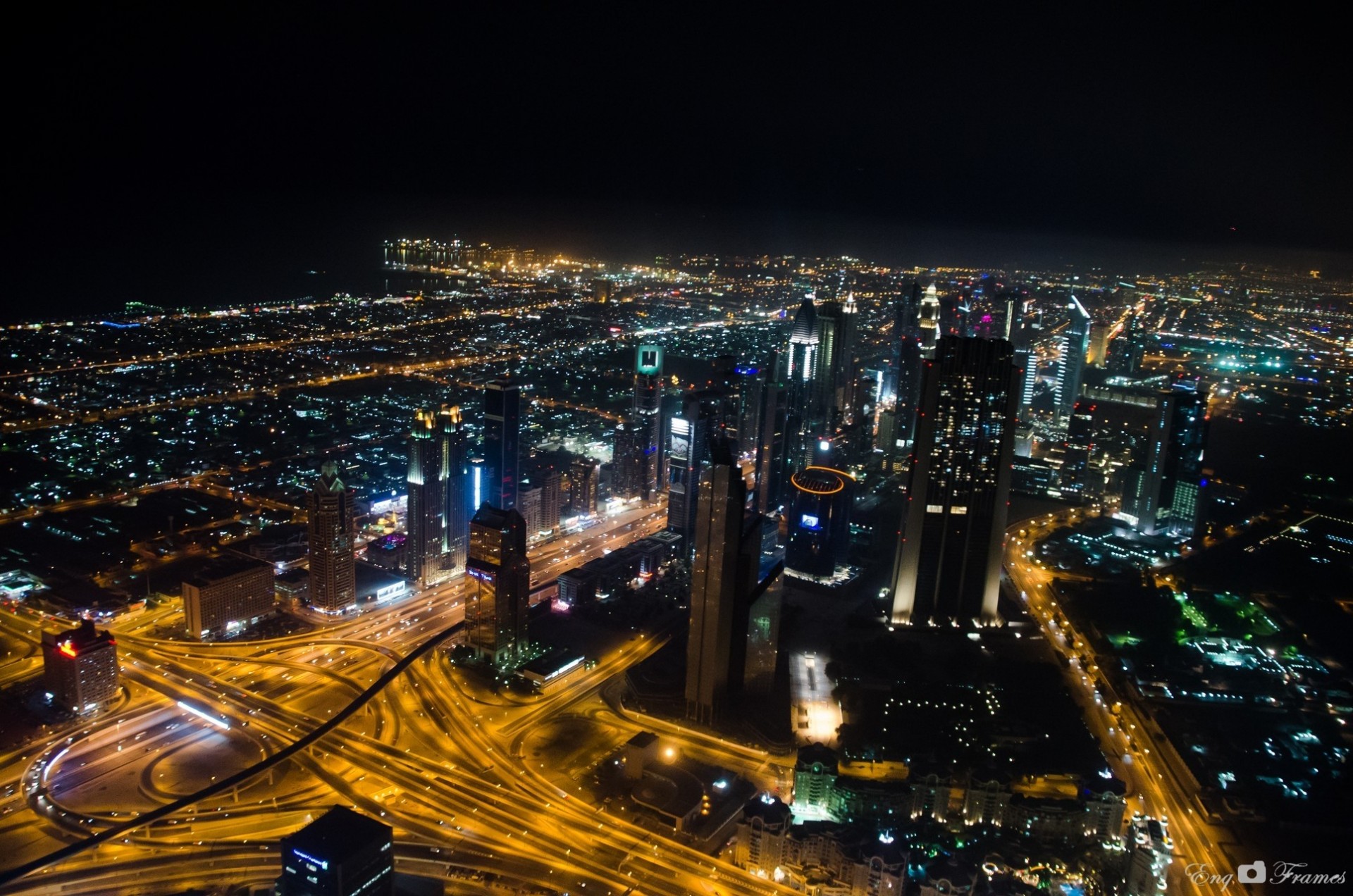 ville de nuit bâtiment nuit dubaï ville