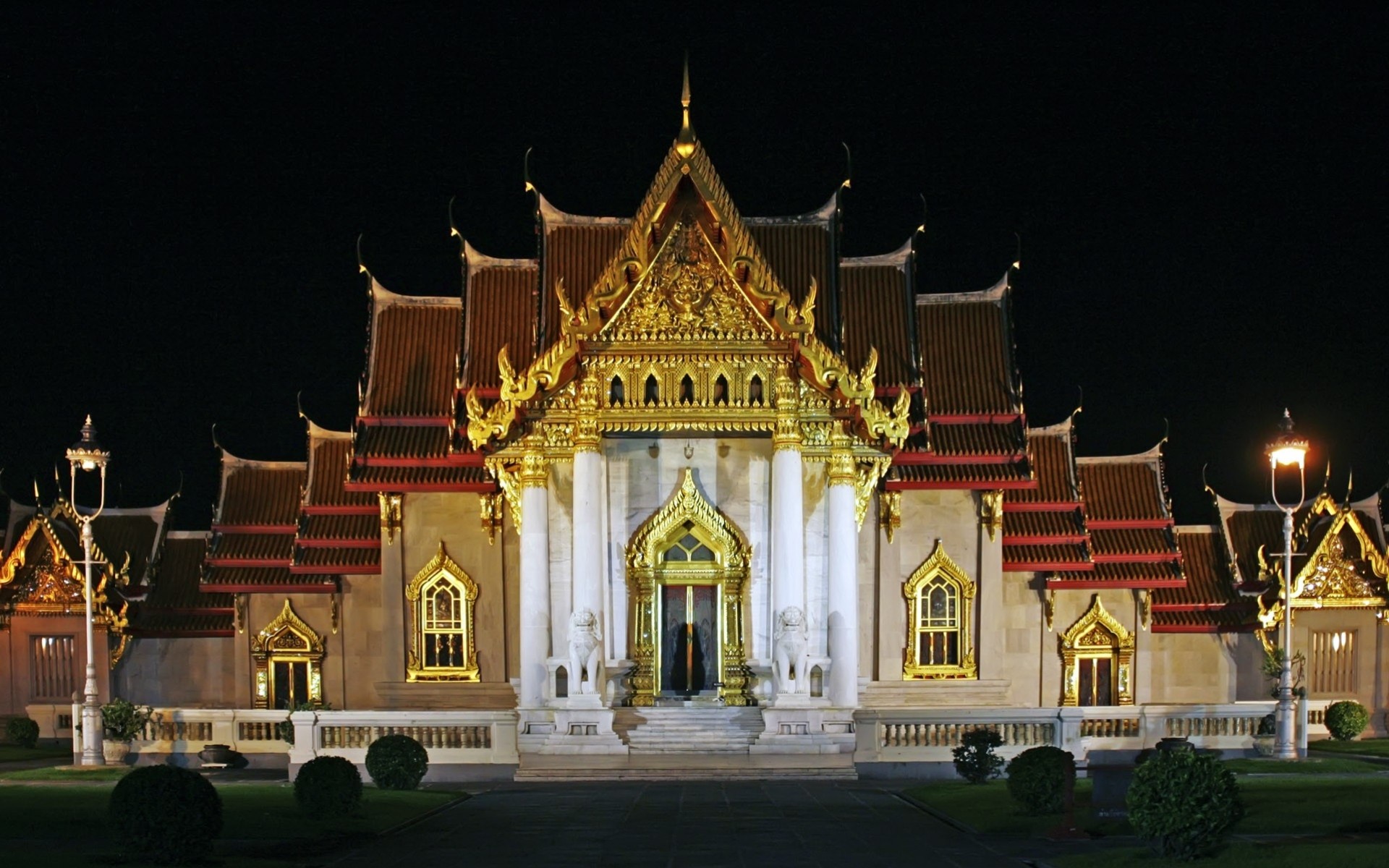 bangkok light thailand night town