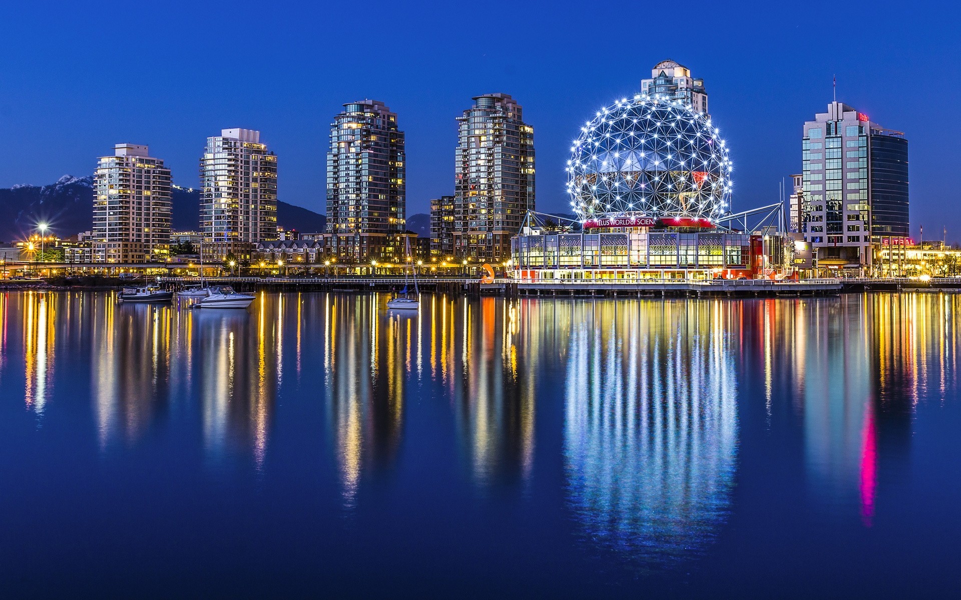 lumières vancouver nuit canada ville