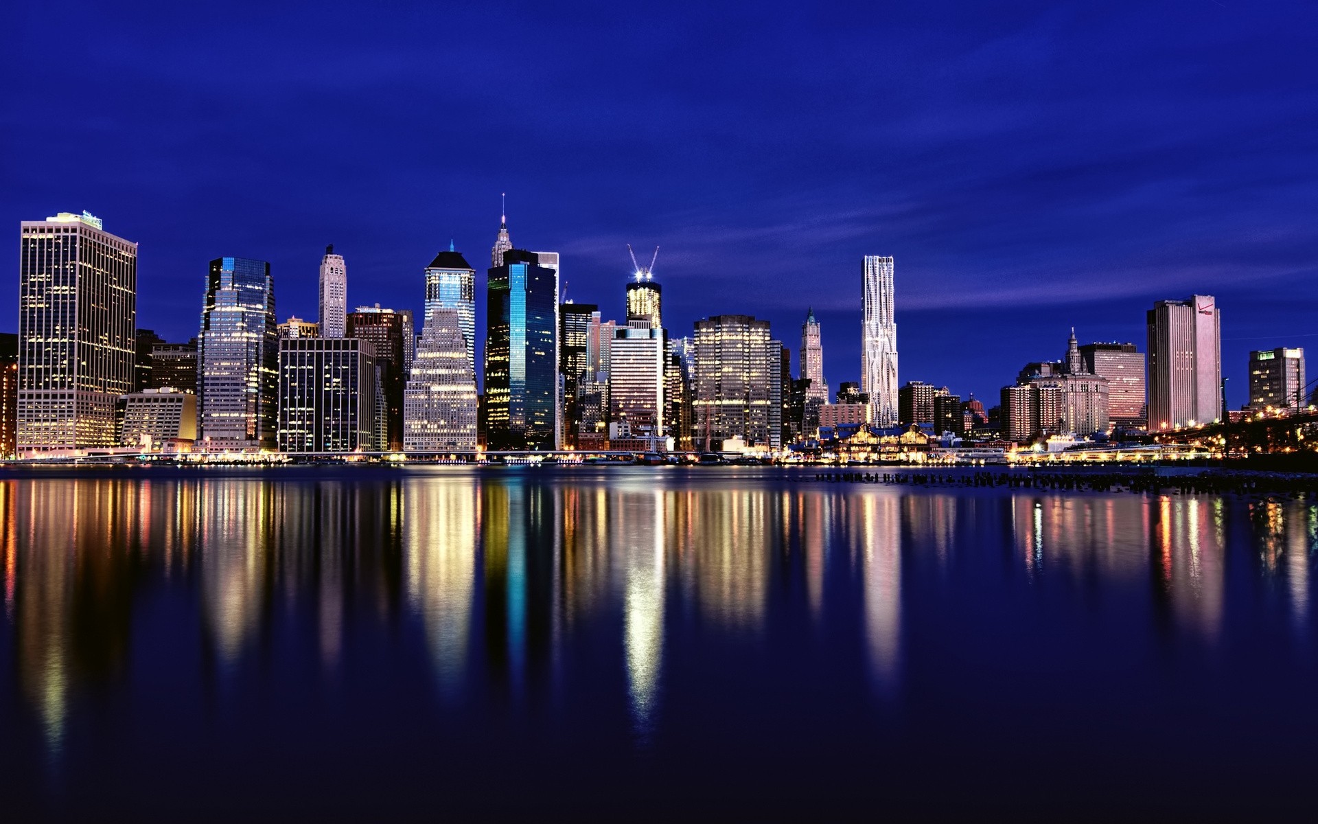 Панорама Нью Йорка небоскребы