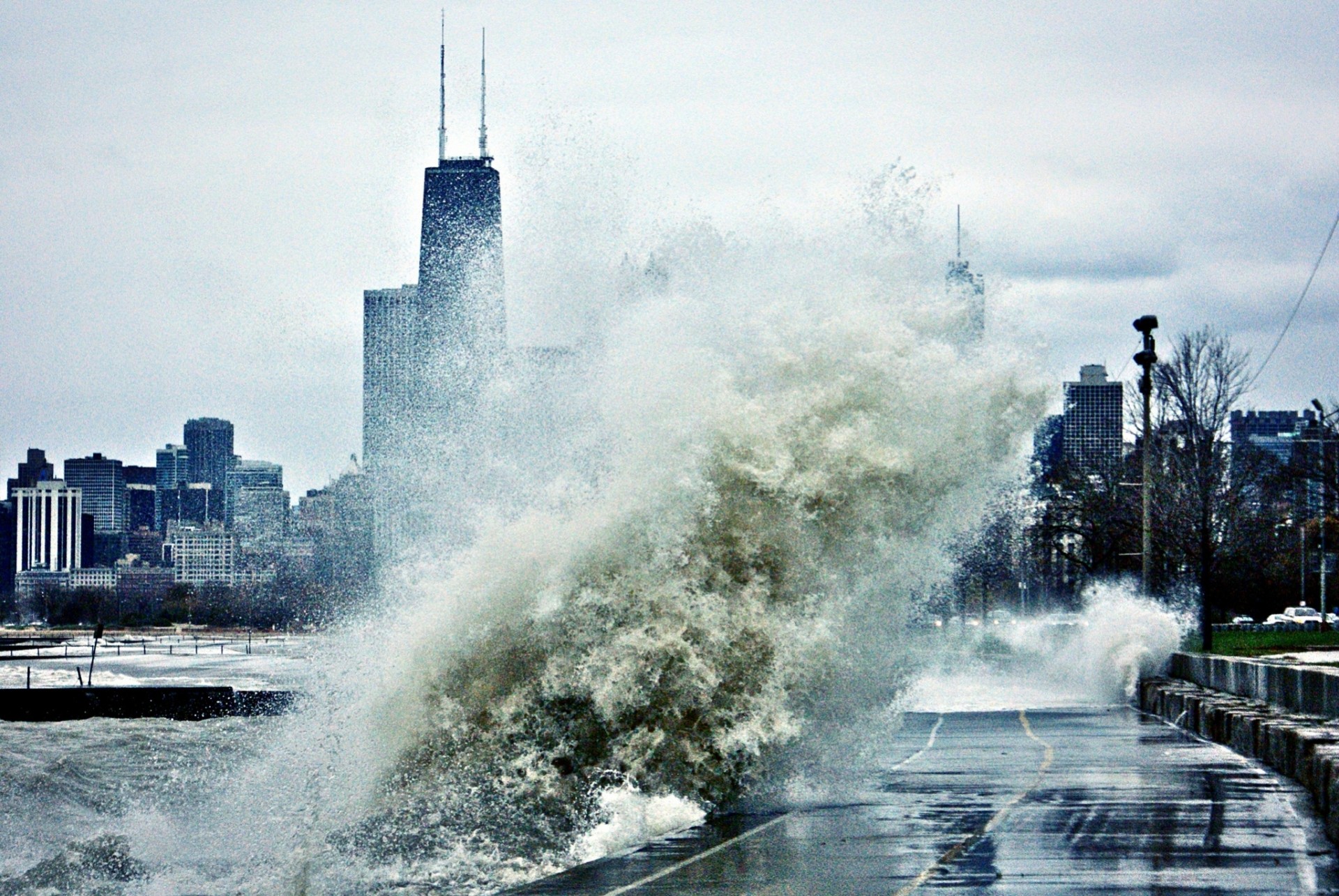 chicago welle usa wolkenkratzer sturm