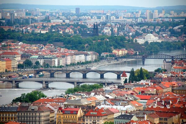 Prague, view of the Vltava River