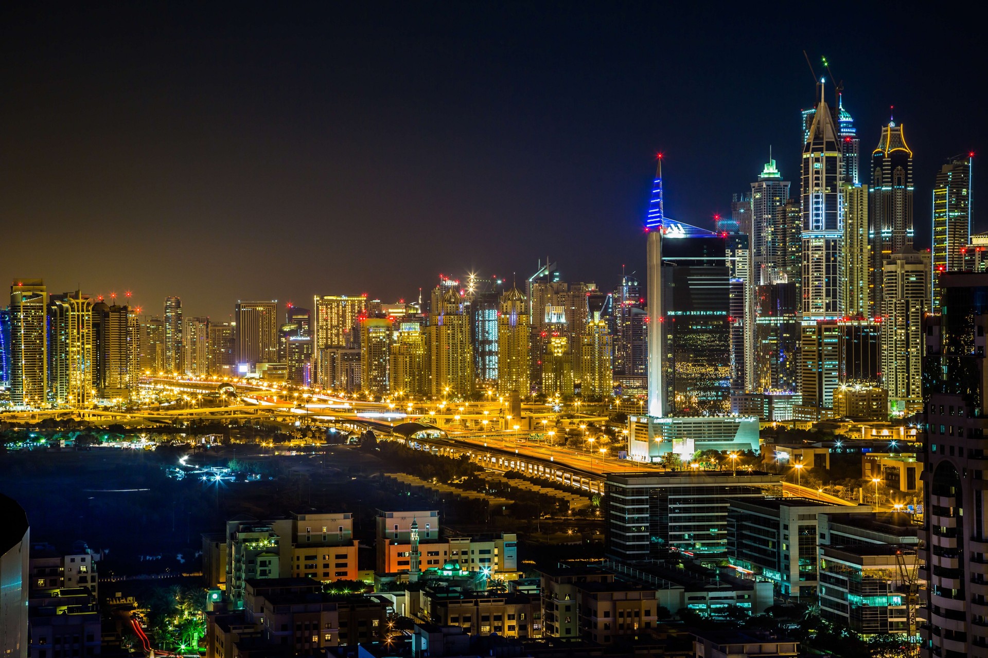 dubai noche ciudad