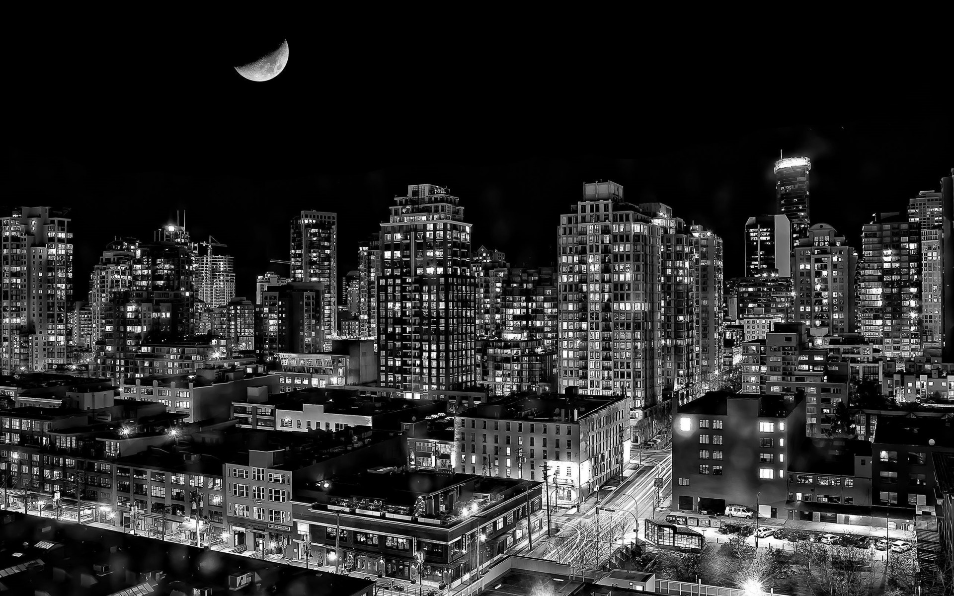 vancouver blanco y negro paisaje foto arquitectura canadá urbano