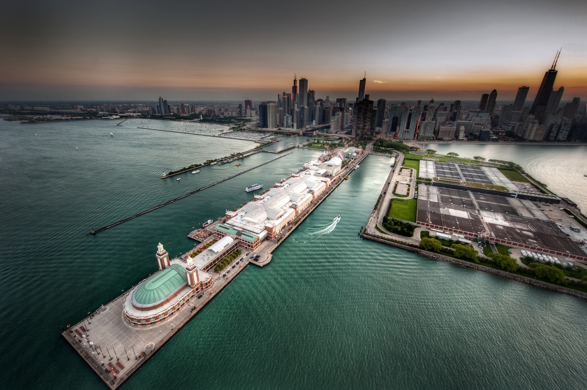 liegeplätze chicago hafen panorama hafen