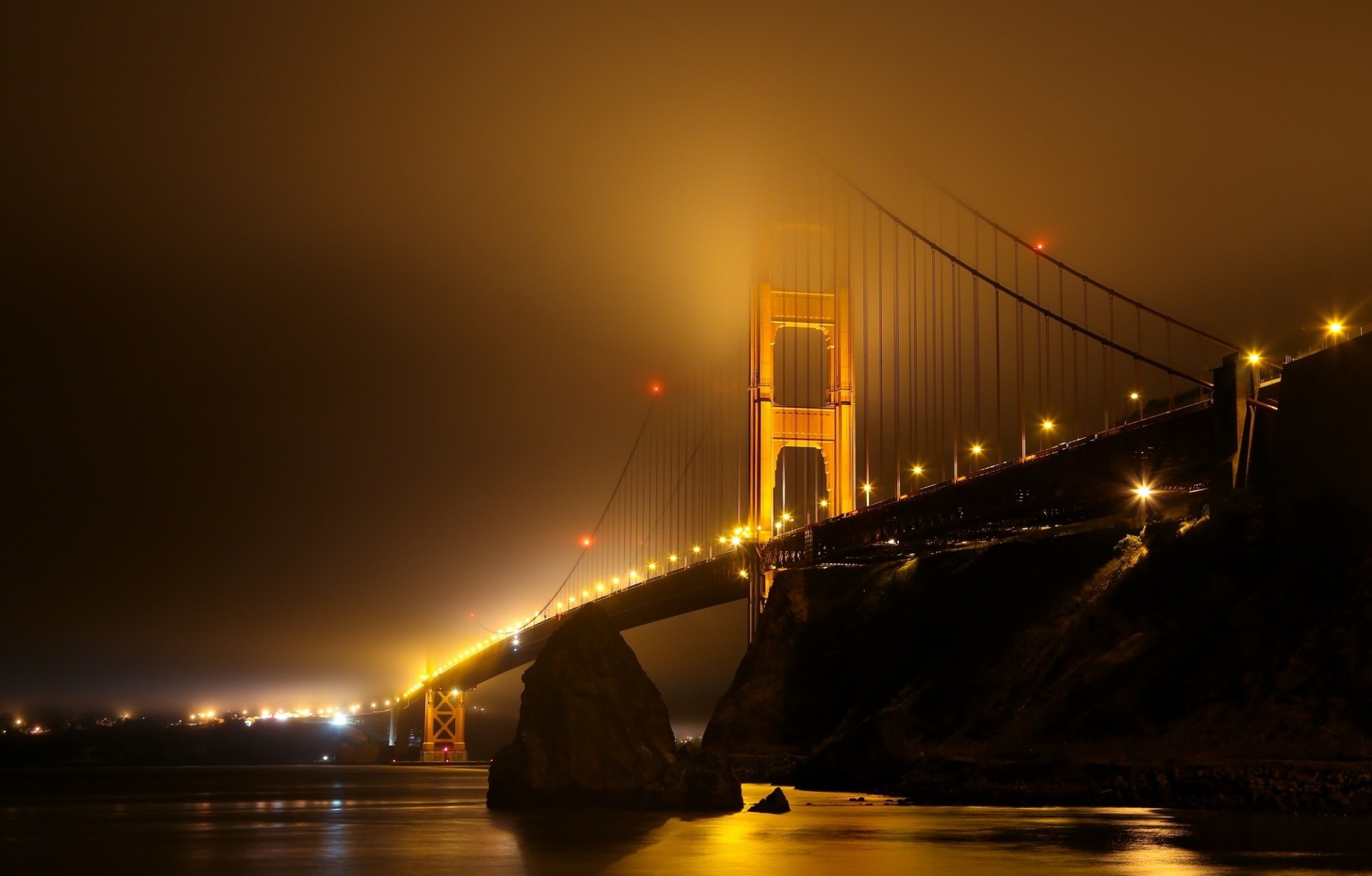 longexposure brouillard nuit