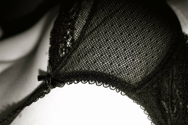 Érotique seins photo en noir soutien-gorge