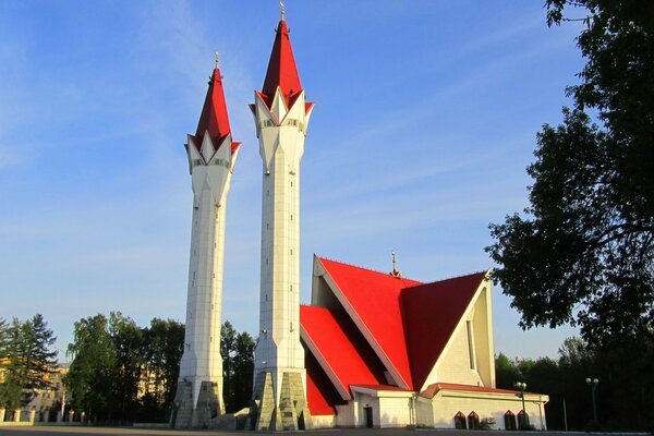 City mosque against the sky