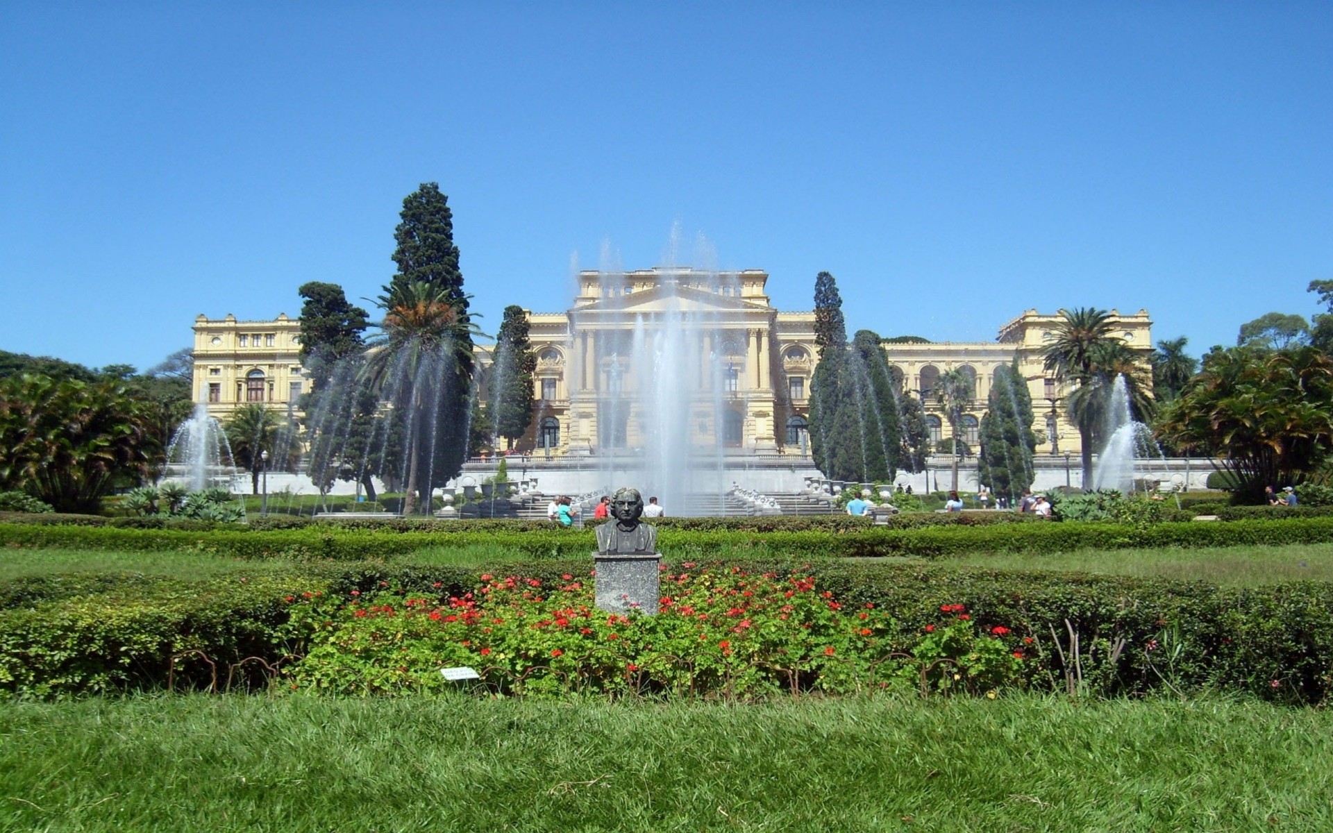 landscape grass town brazil fountain beautiful