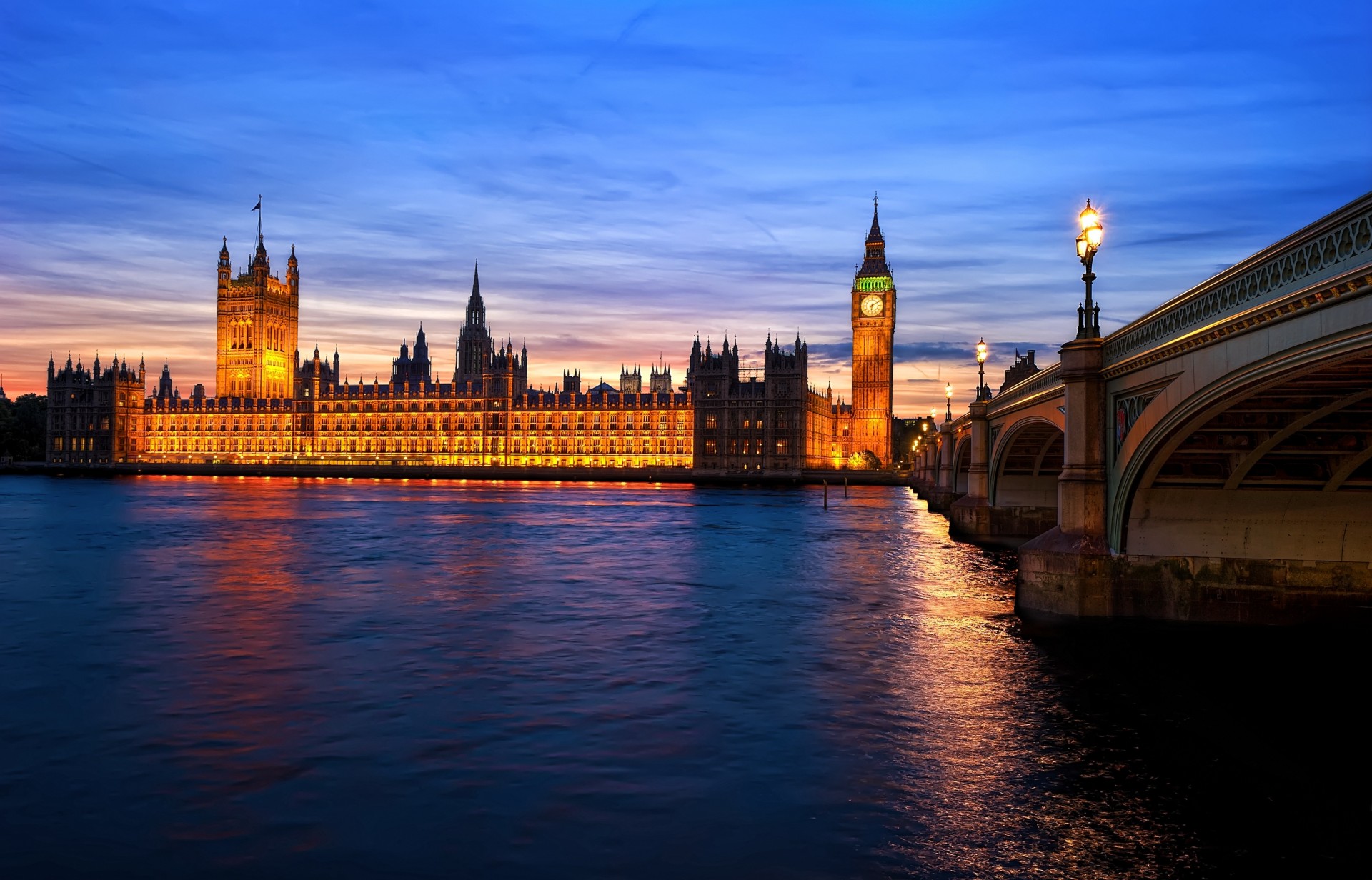 england night bridge london river