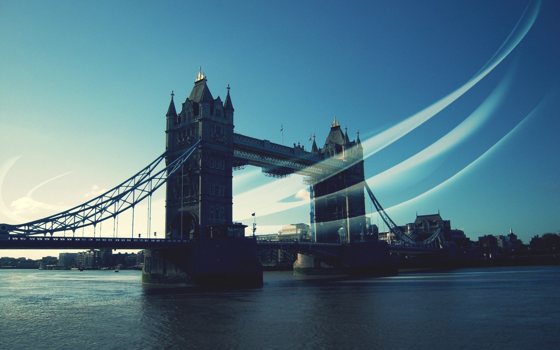 cielo río puente londres fotografía