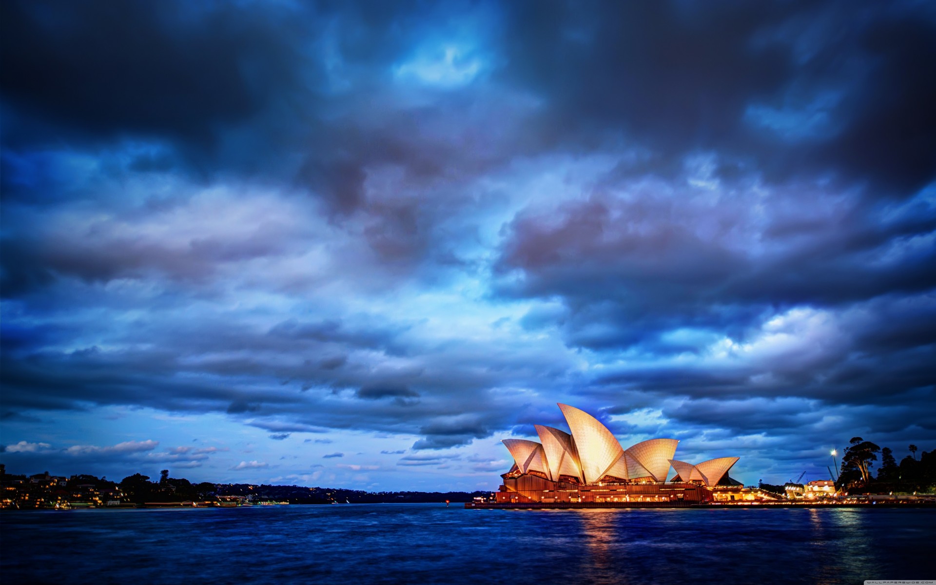 sonnenuntergang sydney leuchtet