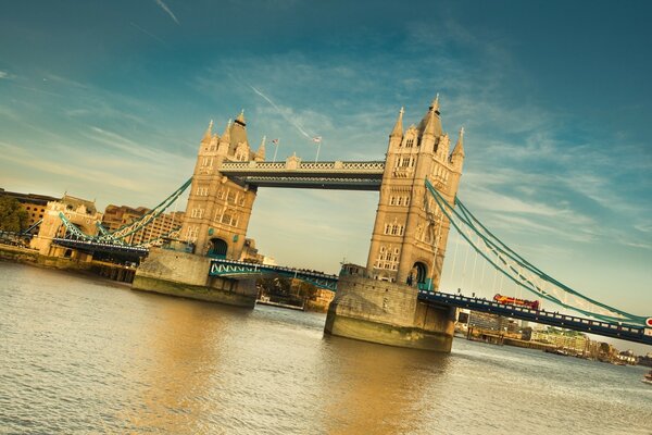 Tower Bridge over the Thames in London