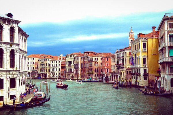 Morning Venice in its bright colors