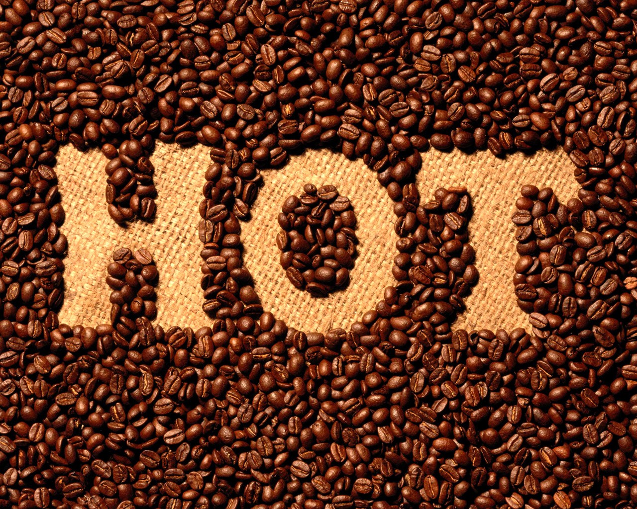 кофе надпись горячая
