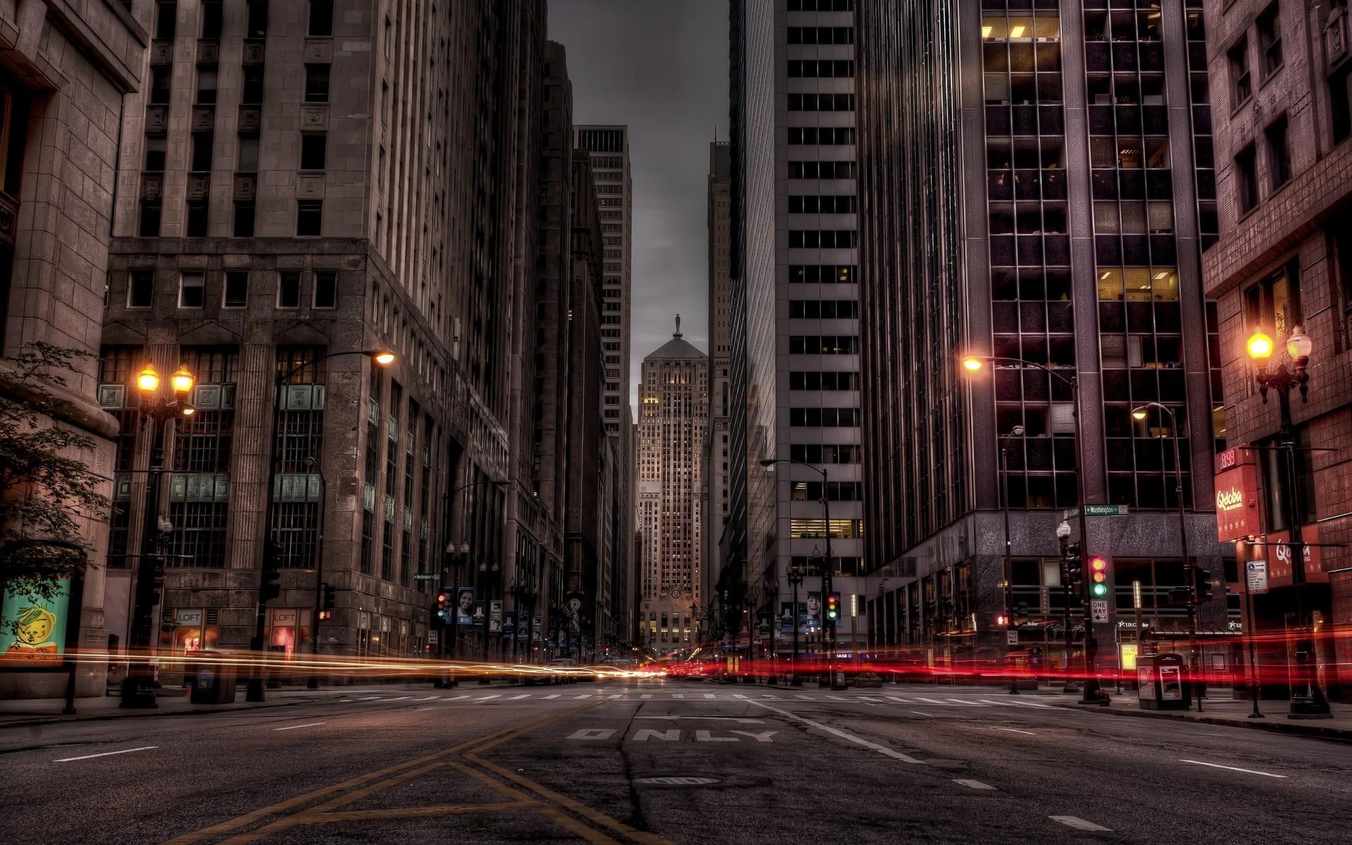 lichter straße nacht gebäude