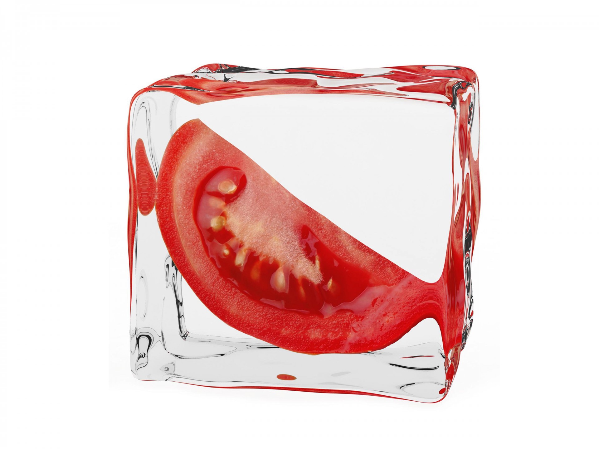 минимализм помидоры кубик льда
