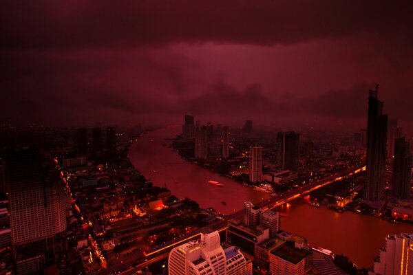 Bella città di Bangkok in Thailandia