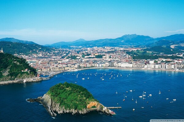 View of the Spanish city from a height