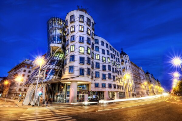 Schönes Foto der Nacht von Prag