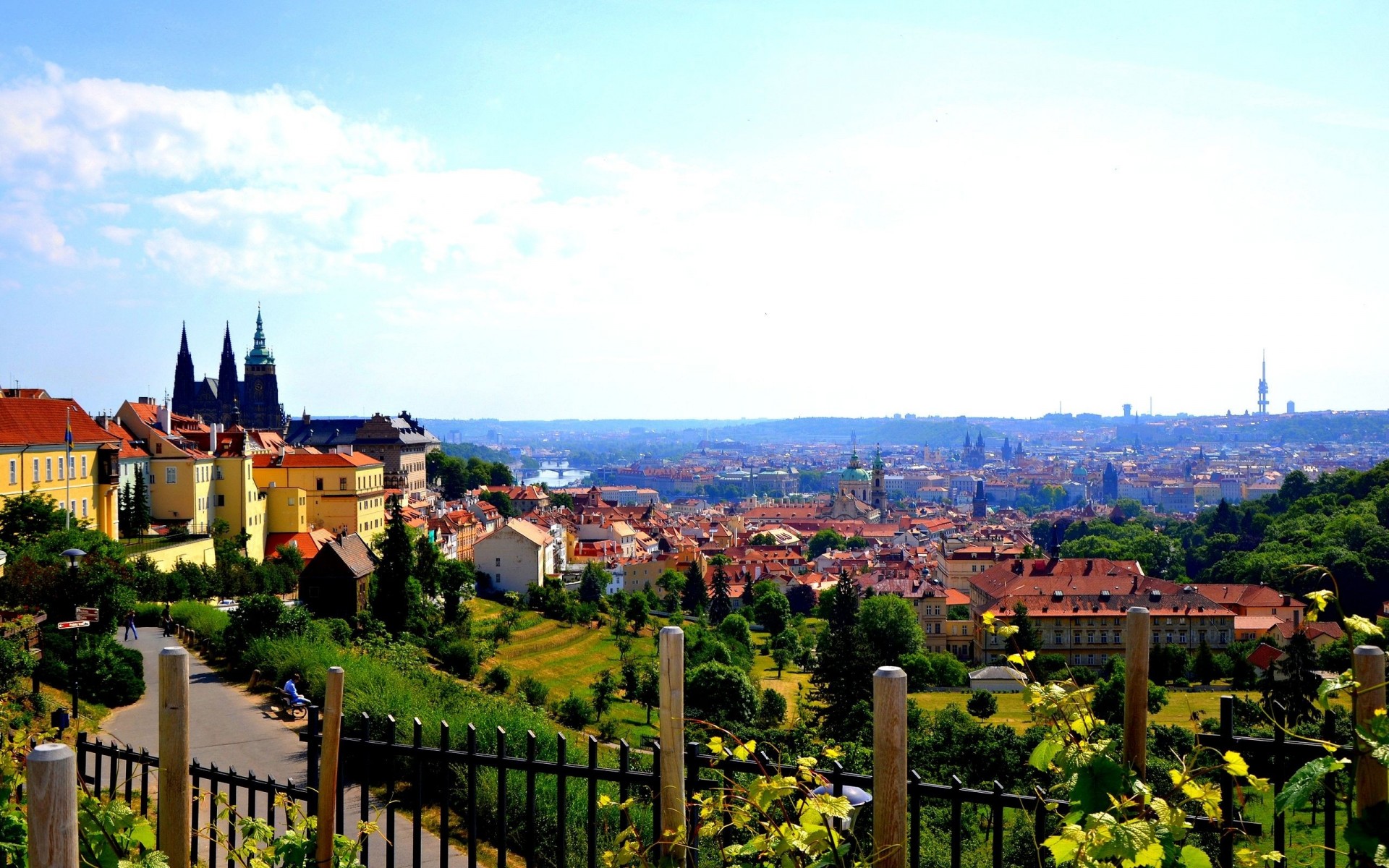 prag panorama vintage stadt tschechische republik prag