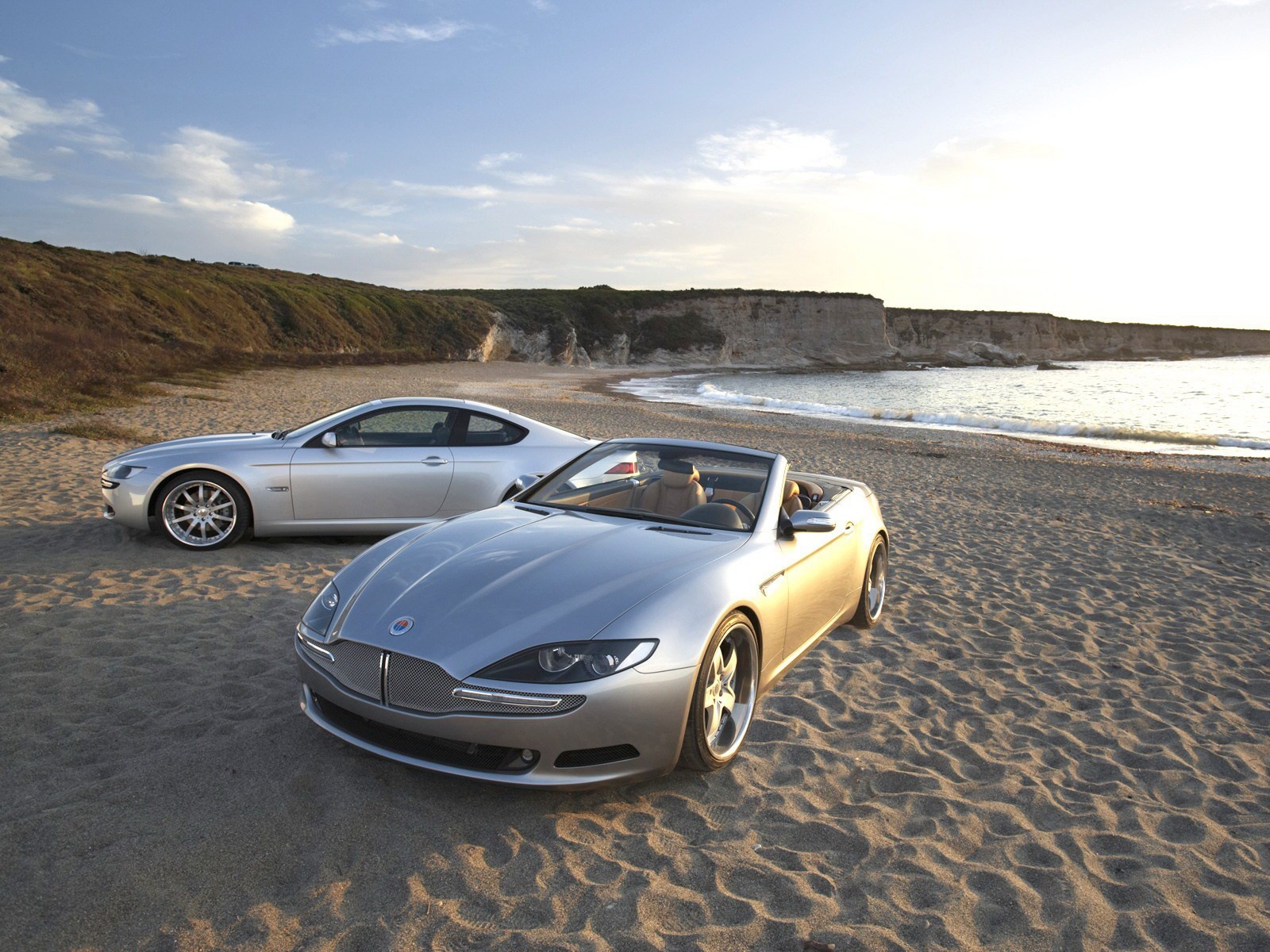 and waves beach car