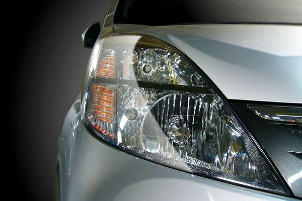 Car headlight of the original shape