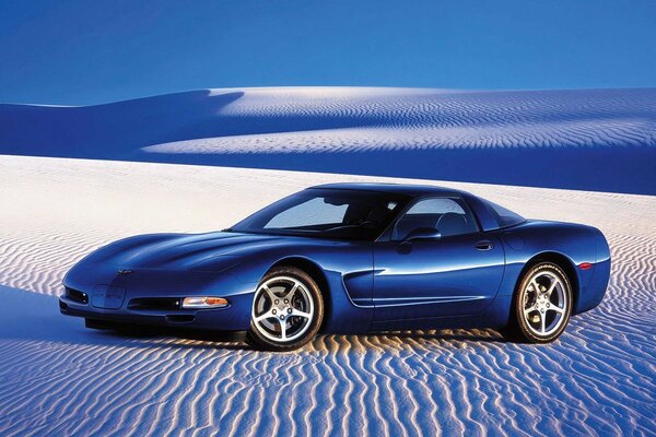 Cool car in the sandy desert