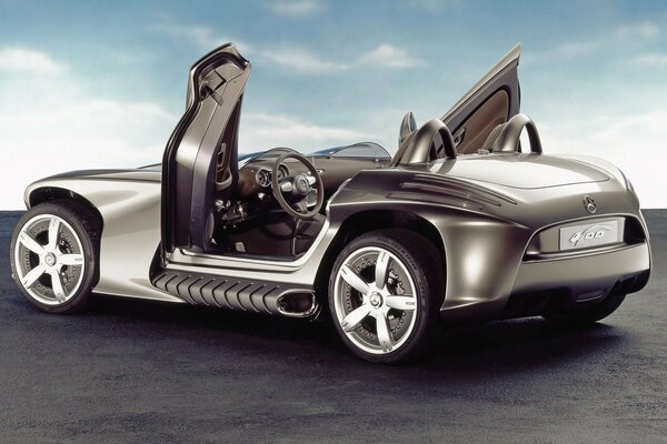 Mercedes concept car with open doors