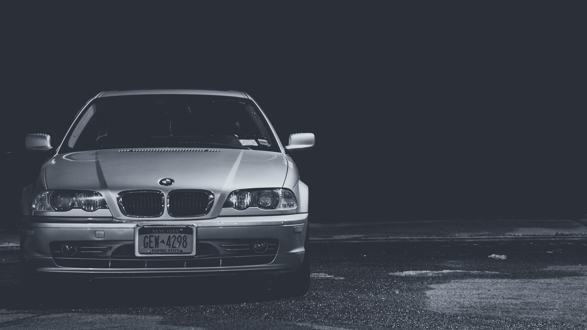 bmw e46 bmw blanco y negro