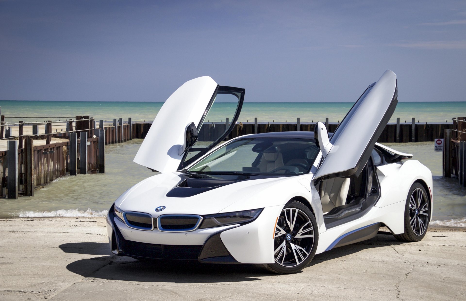 bmw i8 sports car sports car coupe berth sea