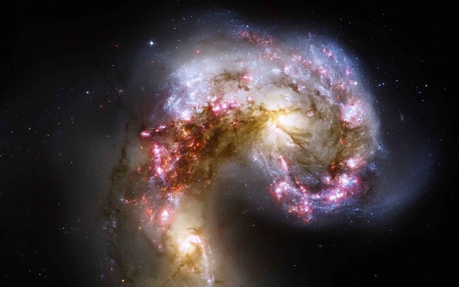 rose galaxie étoiles univers espace étoile nébuleuse nébuleuse de couleur