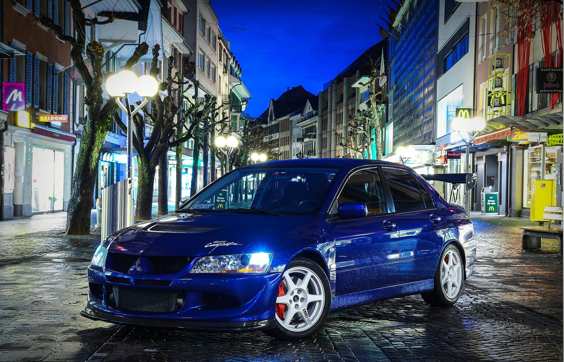 mitsubishi profesión evolución jdm estilo mitsubishi lancer evolución azul