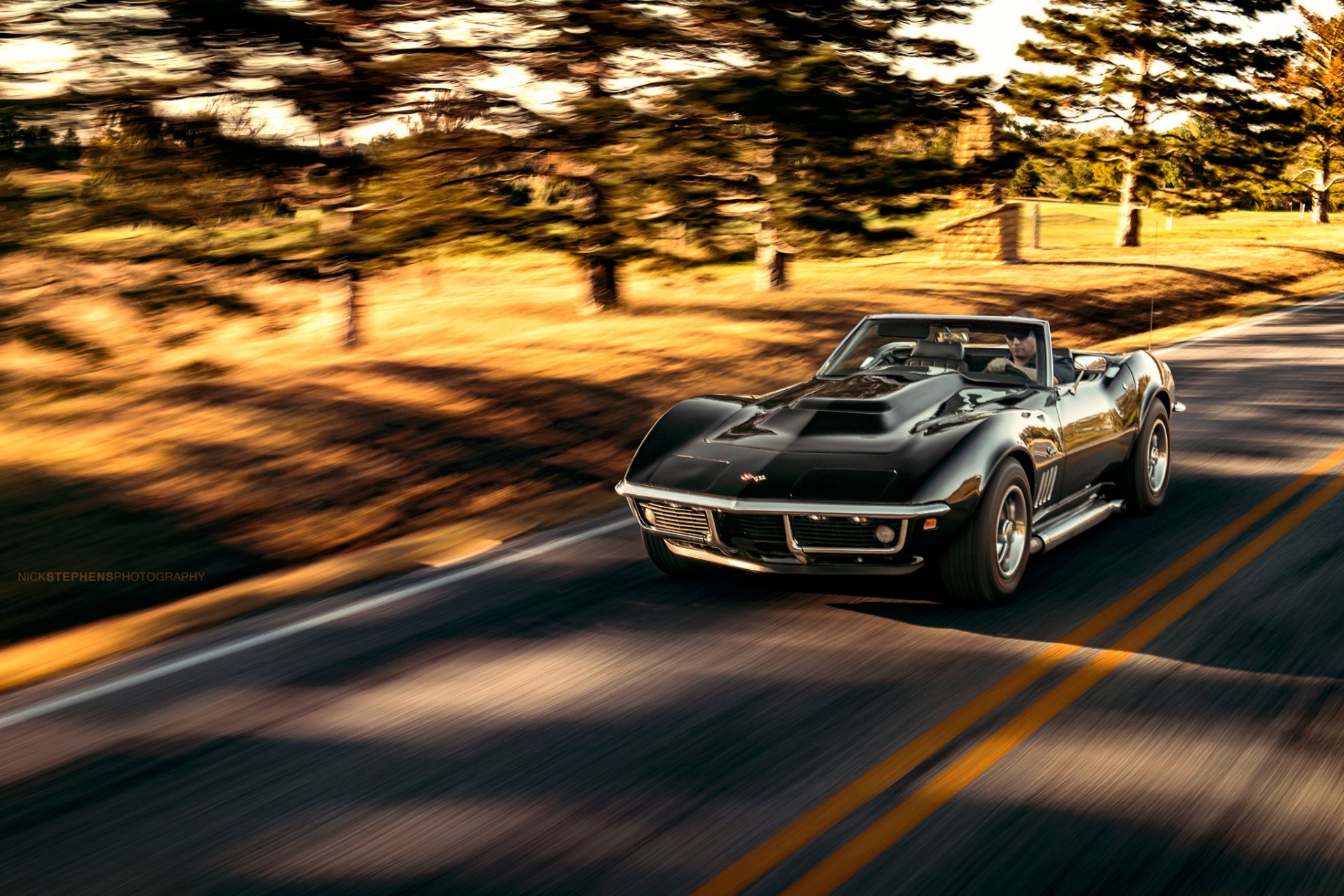 chevrolet corvette stingray negro nick stevens fotografía