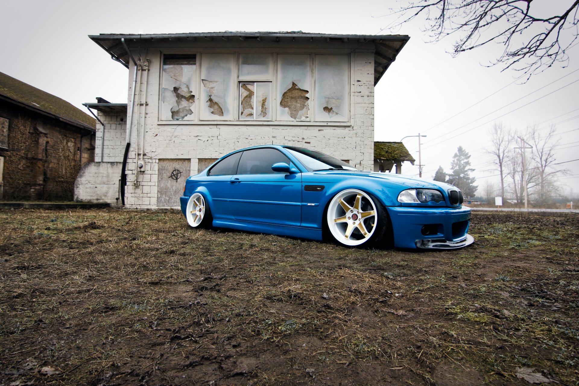 bmw e46 m3 blau tuning räder