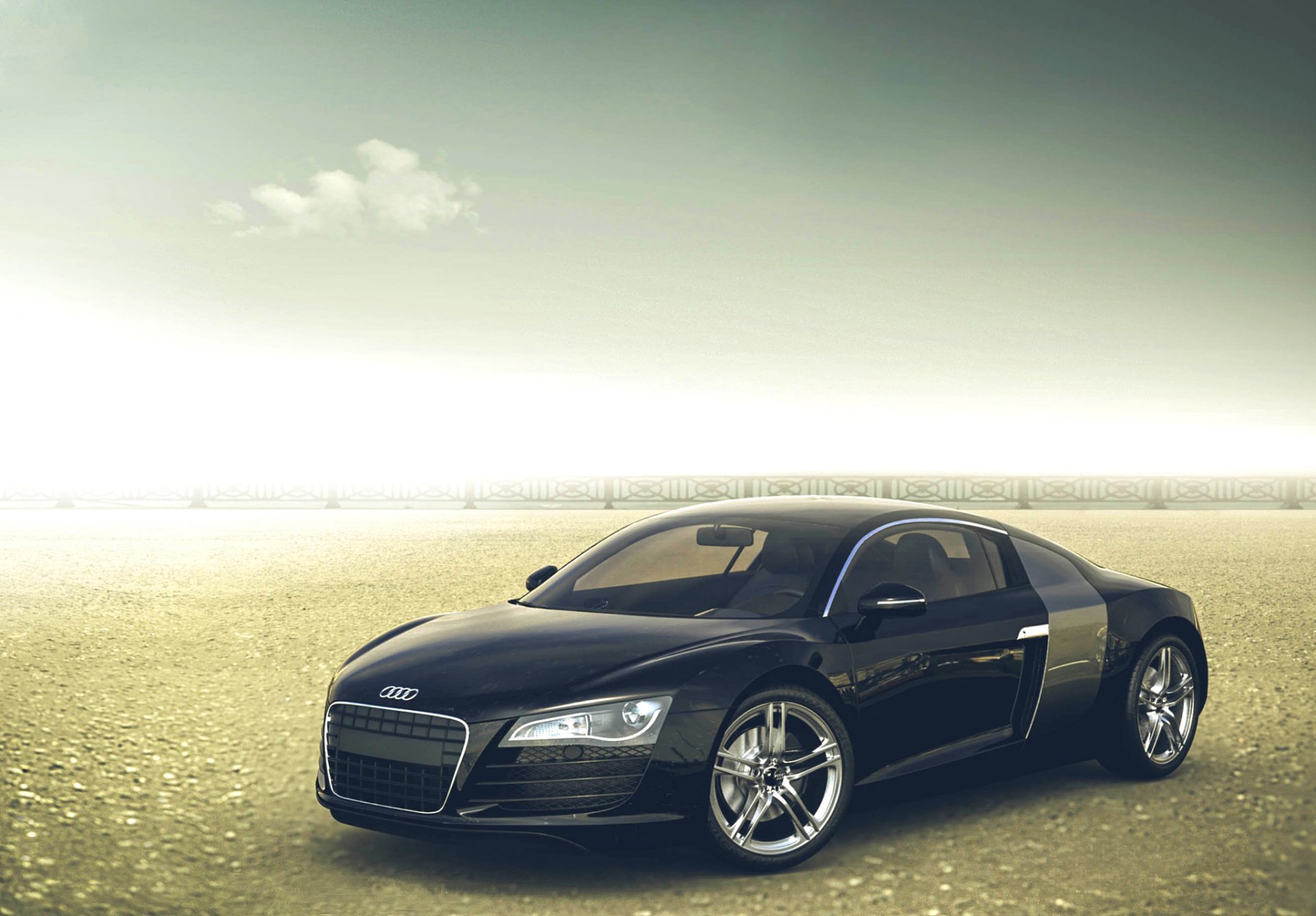 audi r8 negro frente