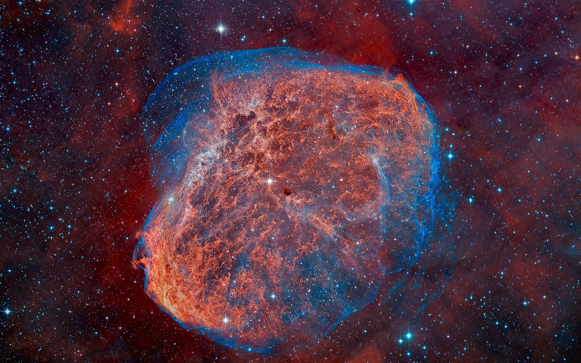 rosa nebulosa stelle esplosione universo galassia spazio esterno fantascienza