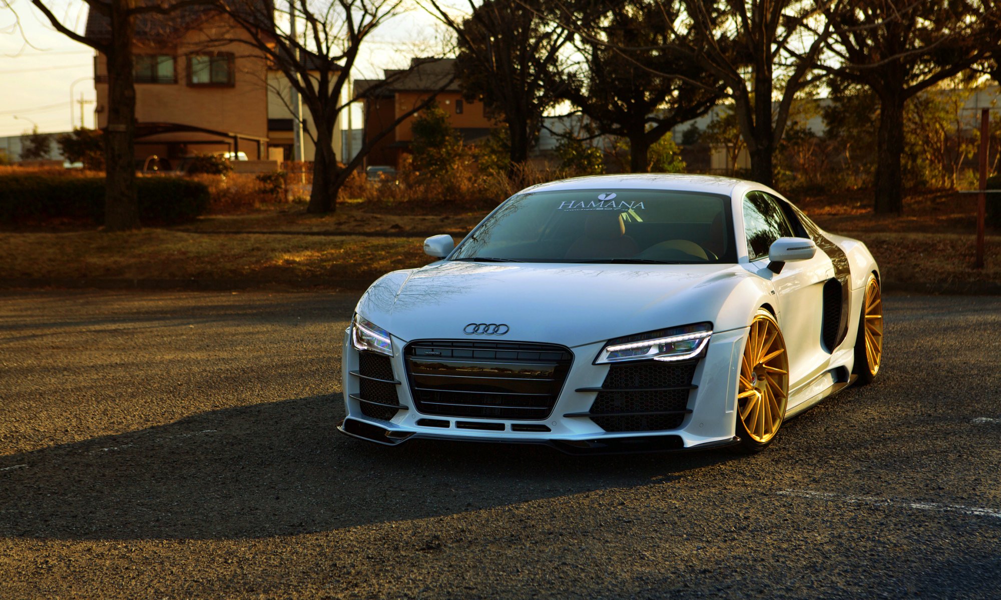 audi r8 bianco fossen ruote anteriore