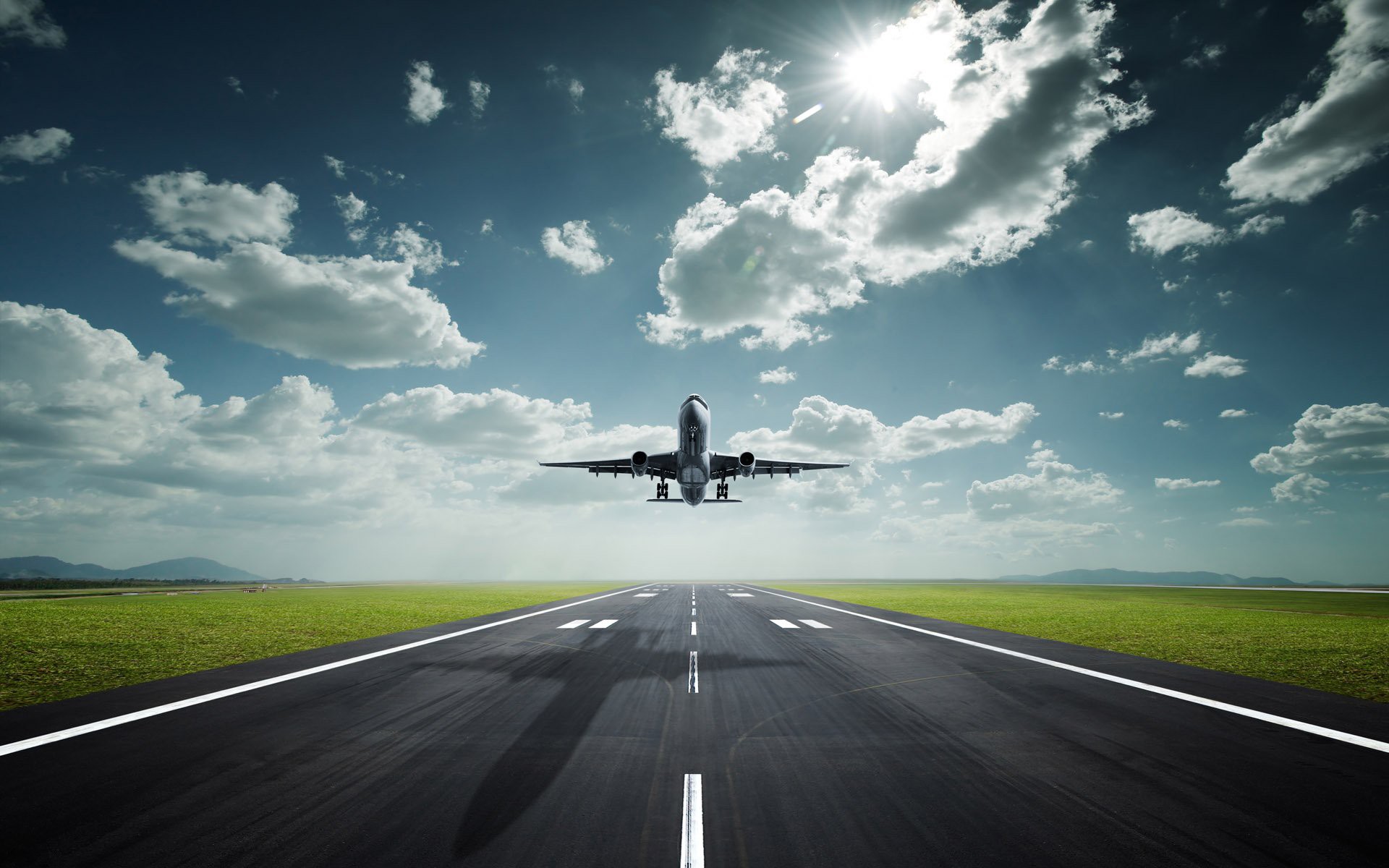 aereo cielo aeroporto ombra autostrada sole