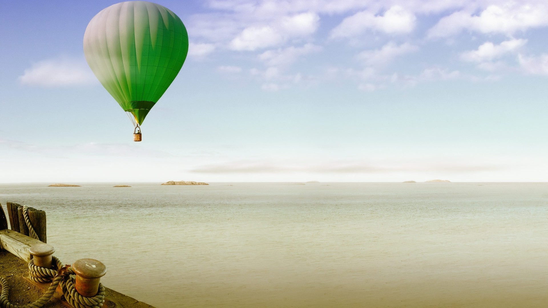 au-dessus de l eau rivage aéronautique ballon