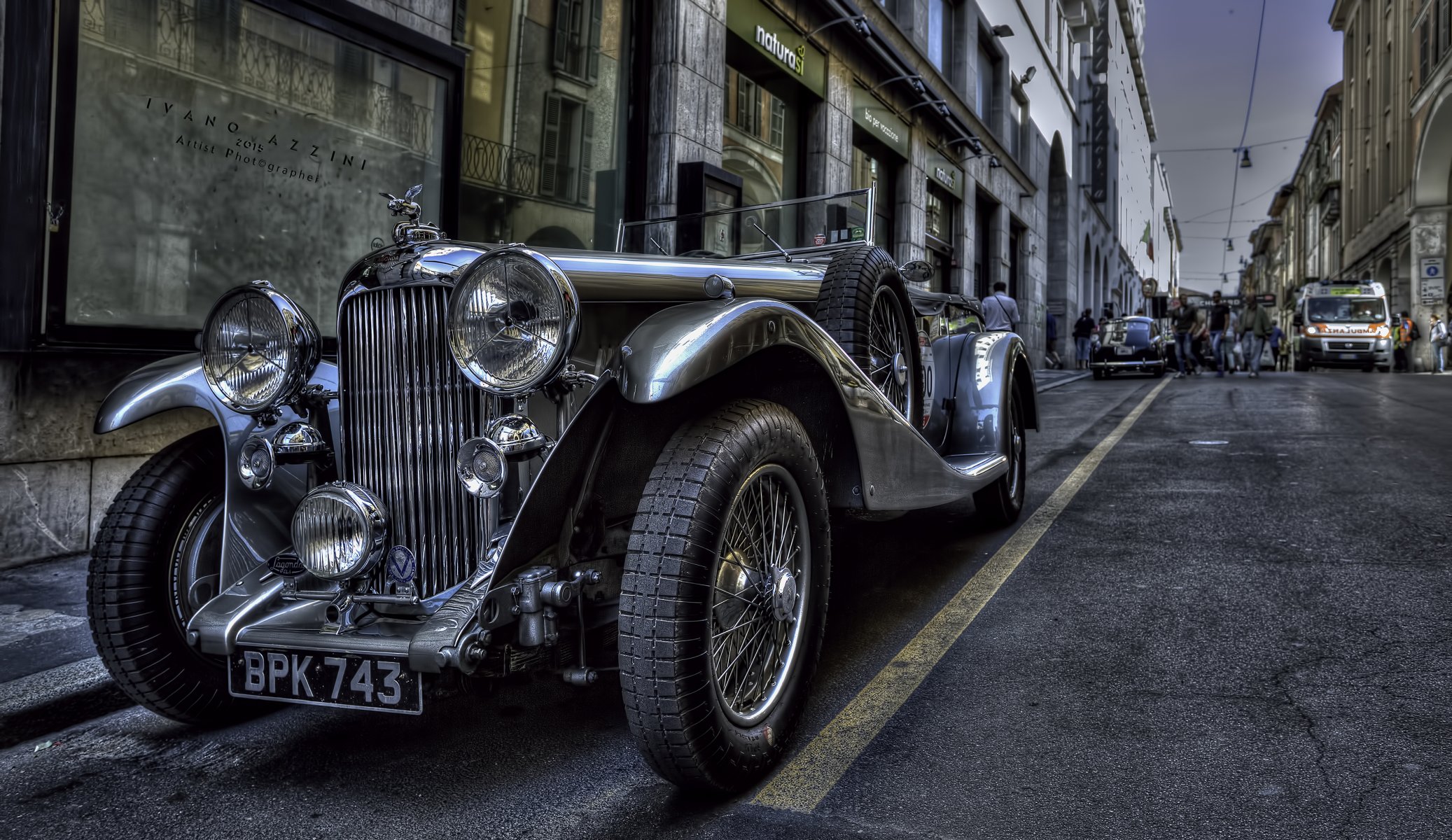 hdr brescia mmiglia coupe oldtimer style chrom