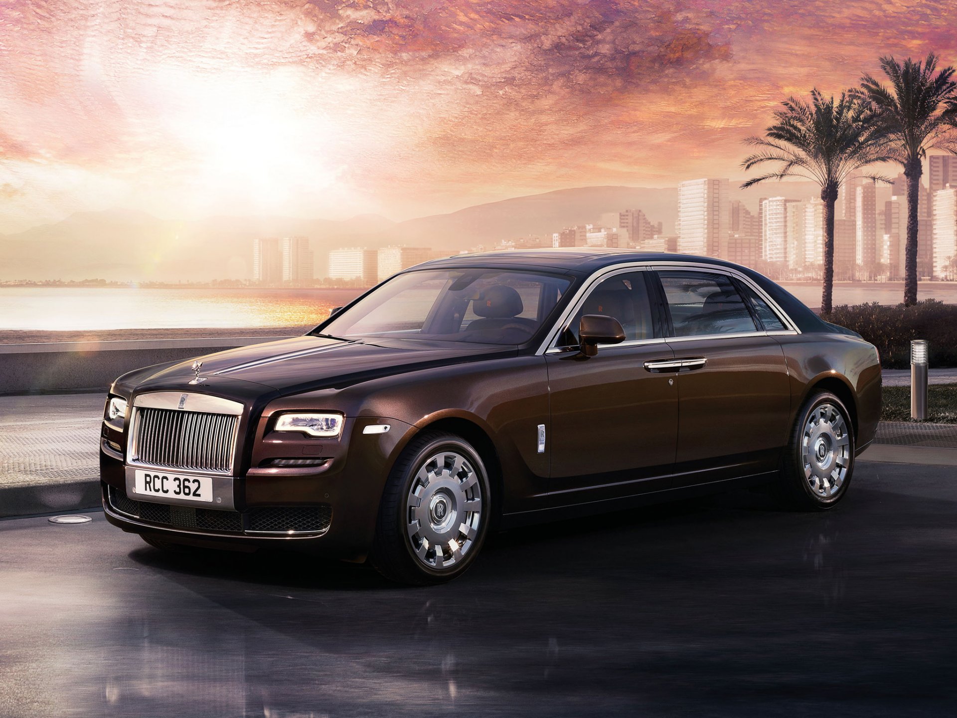 rolls royce geist palmen