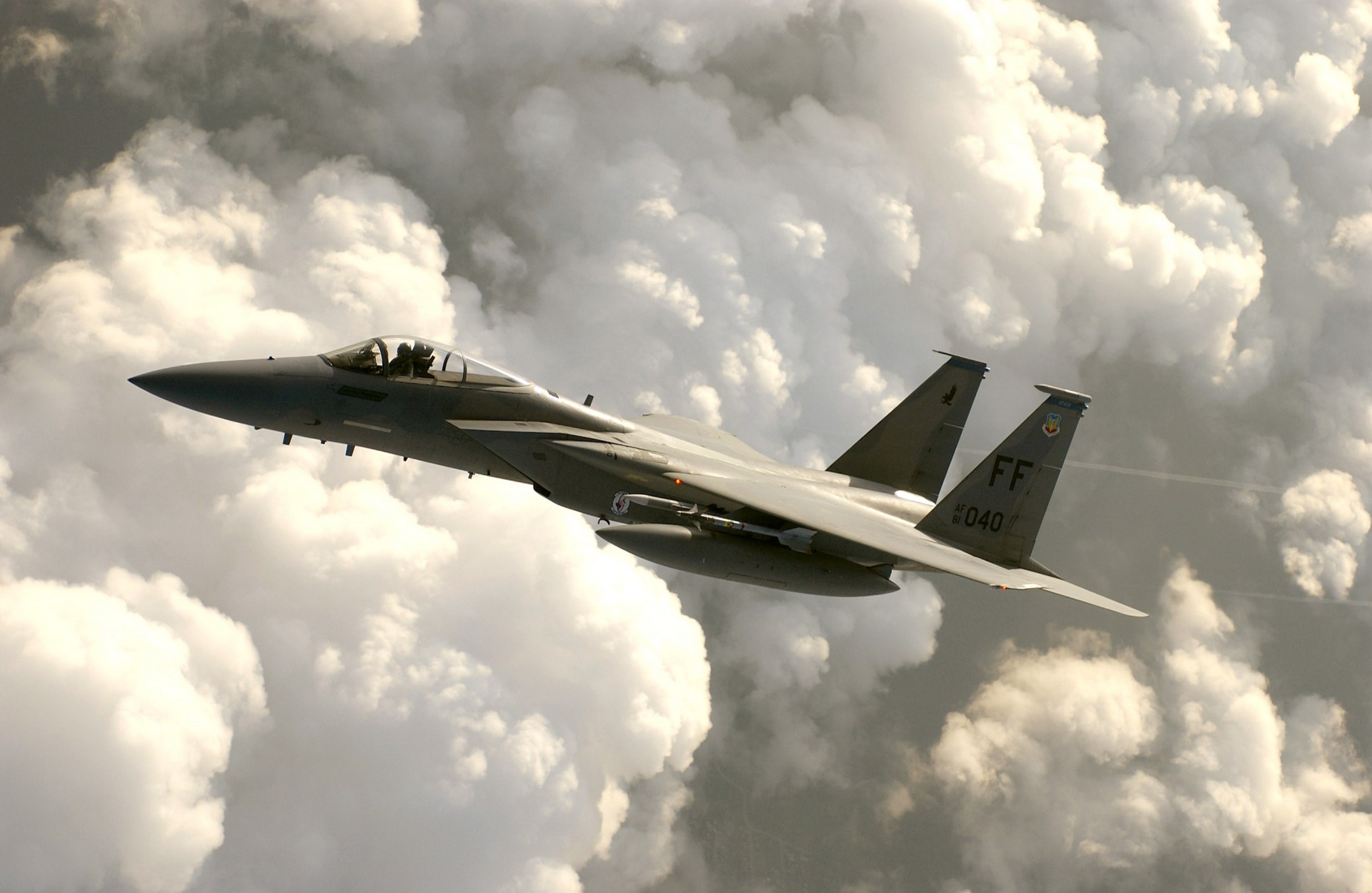 plane f-15 eagle fighter sky