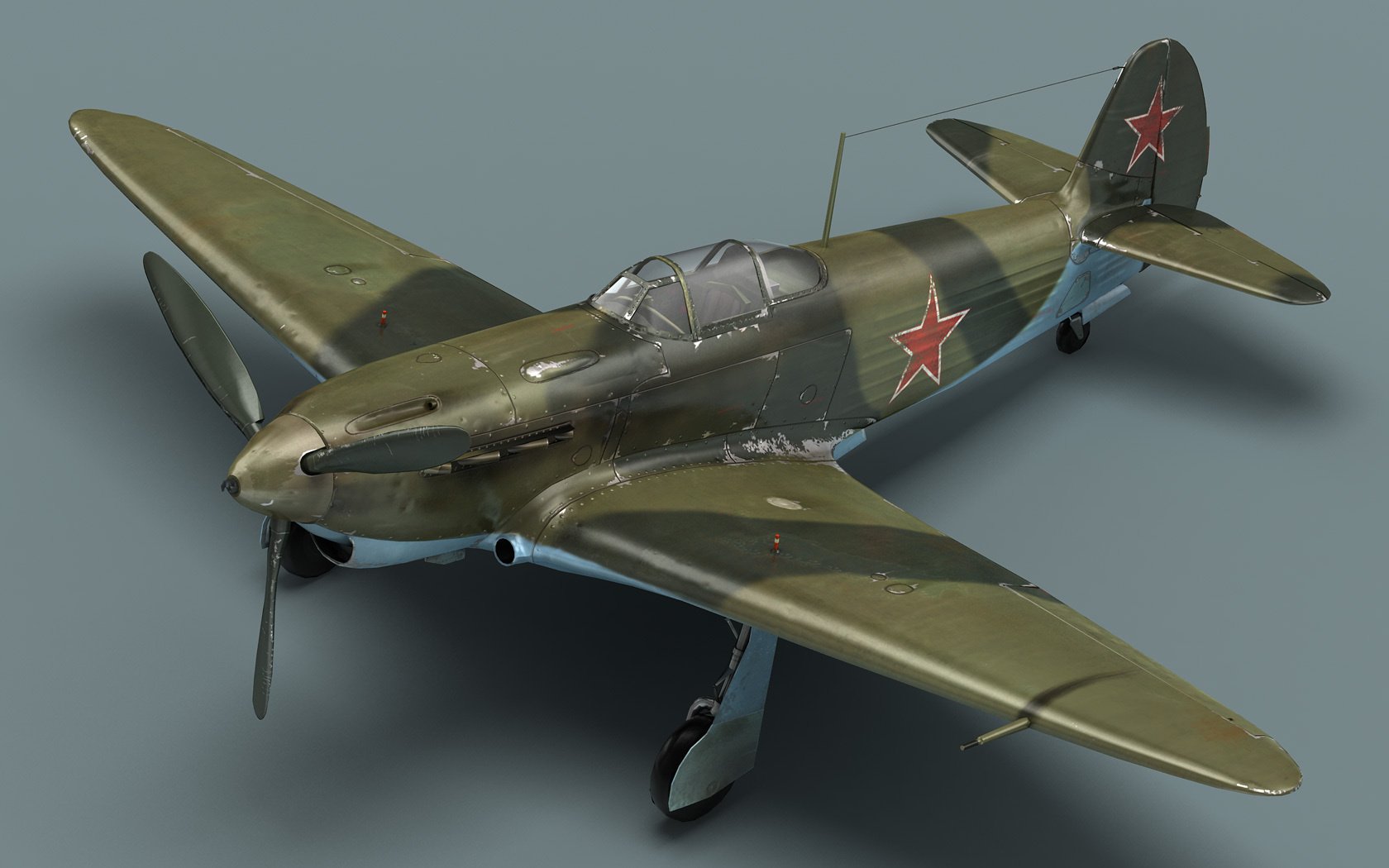 border color fighter model the yak-3 the plane as aviation military equipment military aircraft air aircraft of the second world