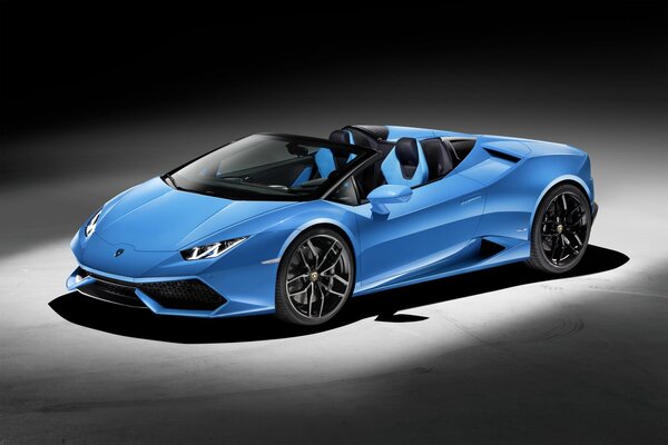 Blaues Auto Lamborghini Huracan